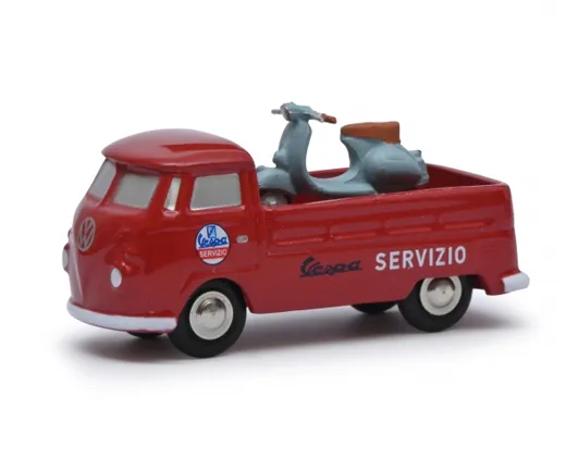 Pic.VW T1 Prit. VESPA SERV. rot