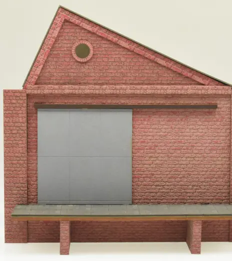 Bausatz Fabrikrelief Ergänzungs-Set Rampe, einstöckig, Ziegelmauer
