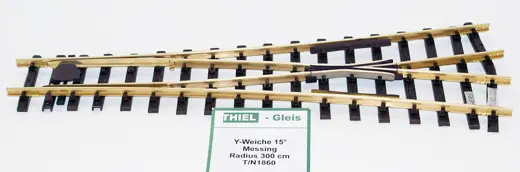 Y-Weiche Messing 15° R.3000mm