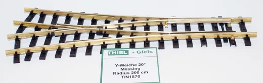 Y-Weiche Messing 20° R.2000mm