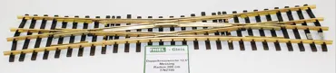 Doppelkreuzweiche Messing vernickelt 12,5° Kl.R.2000mm/ L.760mm