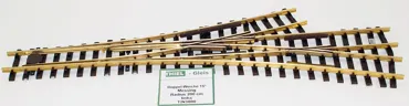 Dreiwegweiche Messing vernickelt 15° 1.Abgang links/ L. 750mm