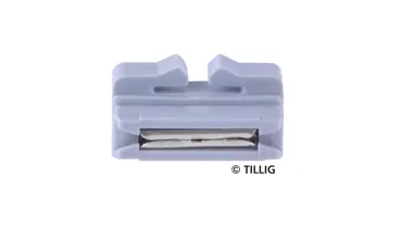 Bettungsgleis grau halbe Schienenverbinder