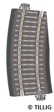 Bettungsgleis grau Gleisstück R12/22