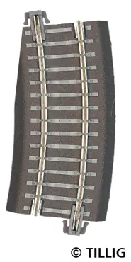 Bettungsgleis grau Gleisstück R12/22