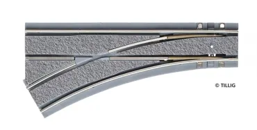 Parallelweiche Asphalt/Beton