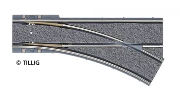 Parallelweiche Asphalt/Beton