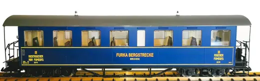 Personenwagen B 4233 der Furka Bergstrecke ,blau, DFB