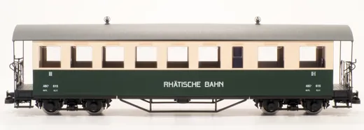 Set RhB Personewagen ABC 616, ABC 617 grün/beige