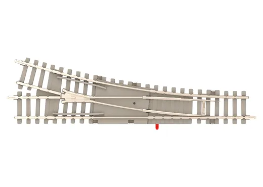 Minitrix Rechts-Weiche mit Betonschwellen Radius 112,6 mm