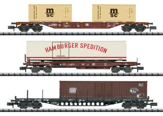 Güterwagen-Set "Containerverkehr" , DB