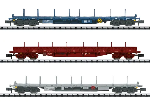 Flachwagen-Set Bauart Rnss , AAE