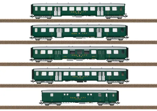 Leichtstahlwagen-Set zur Ae 3/6 I , SBB