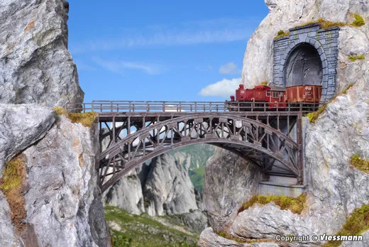 H0 Stahlbogenbrücke Schlossba