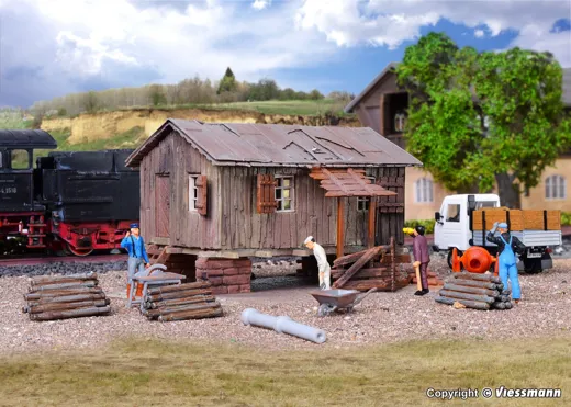 H0 Bauhütte grün