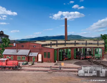 H0 Ringlokschuppen sechsständ