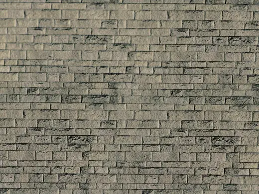 46049 H0 Mauerplatte Haustein natur aus Karton, 25 x 12,5 cm, VE 10 Stück