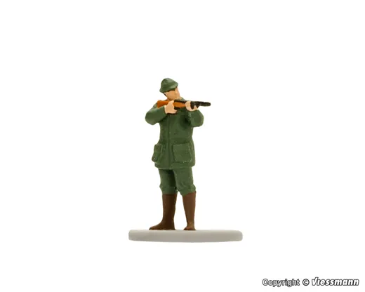 H0 Jaeger mit Gewehr mit Muen