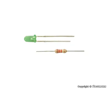 LED gruen D: 3 mm, 4 Stk