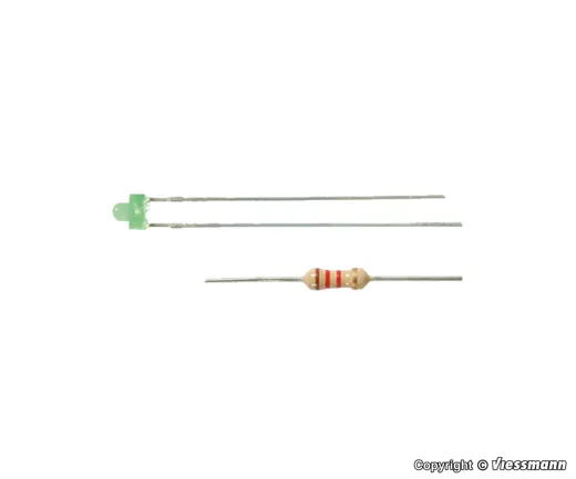 LED gruen D: 1,8 mm, 3 Stueck
