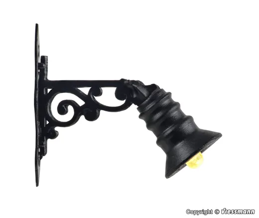 H0 Wandlaterne, LED warmweiss