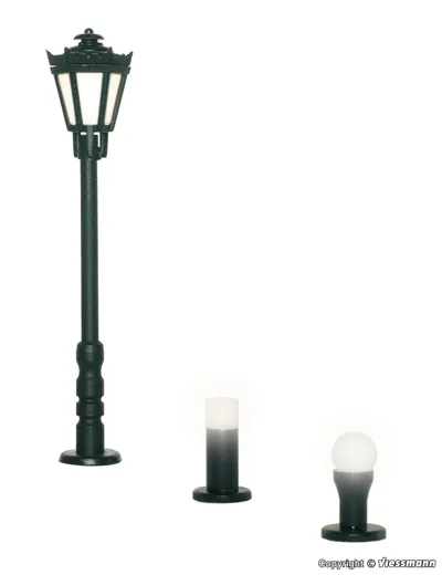 H0 Gartenleuchten-Set,schwarz