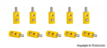 Querlochstecker gelb, 10 Stue