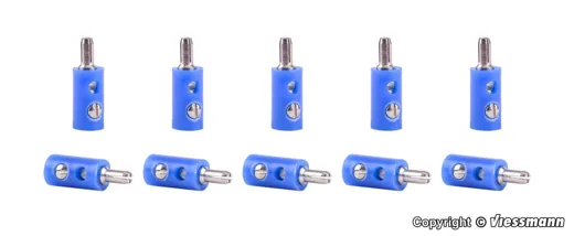 Querlochstecker blau, 10 Stue