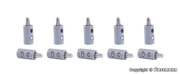 Querlochstecker grau, 10 Stue