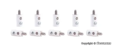 Querlochstecker weiß, 10 Stue