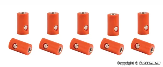 Muffen orange, 10 Stueck