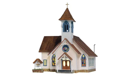 H0 Dorfkirche ( mit Beleuchtung )