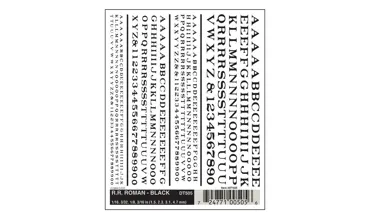 Buchstaben & Zahlen, schwarz