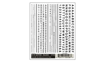 Buchstaben & Zahlen, schwarz