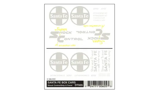 Santa Fe Güterwagenbeschriftung H0