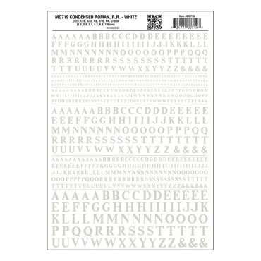 Buchstaben, eng, weiss