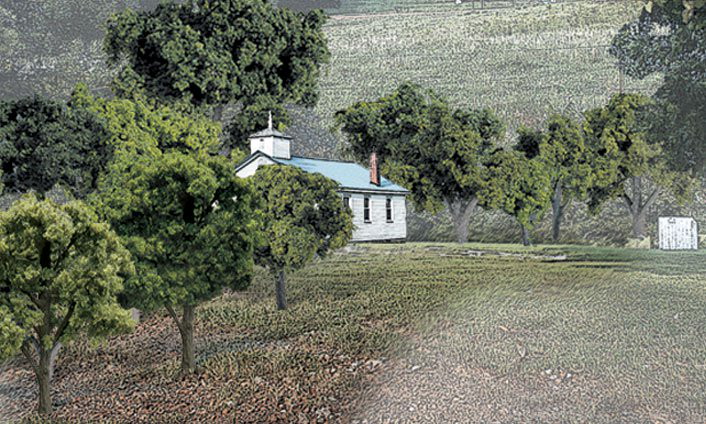 Woodland WTR1572 14 St. Grün-Mischung 3in. - 5in. World of Trains