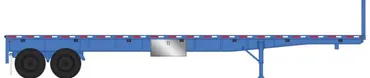 40' Flatbed Trler Blue 2/