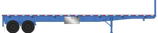 40' Flatbed Trler Blue 2/