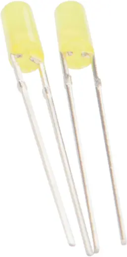 LED 3mm gelb zylinderform 4-19V 2er Set