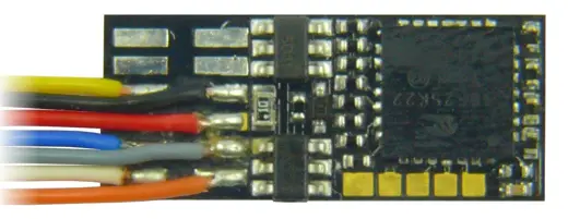 Zimo Decoder MX623 mit 6-pol Schnittstelle NEM651 an Drähten