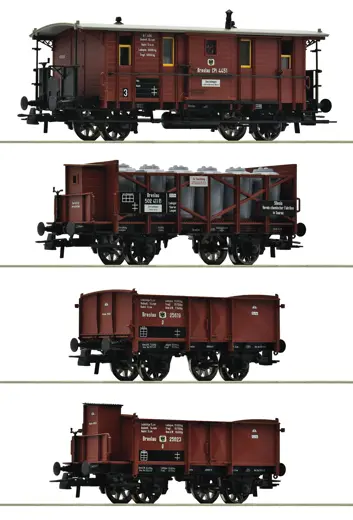 4-tlg. Set: Güterzug, K.P.E.V.