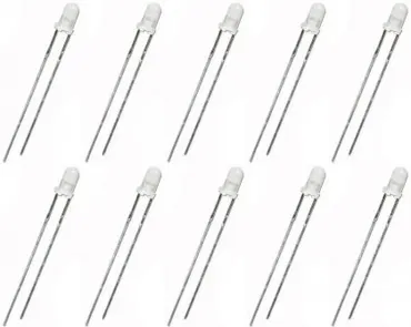LED 3mm diffus integrierter Widerstand für 5-24V LGB Glühlampen Ersatz, Farbe: Kaltweiss