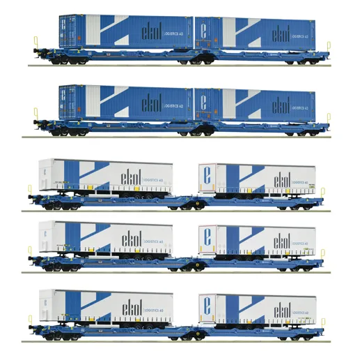 5-tlg. Display: Spedition Ekol, Privatbahn