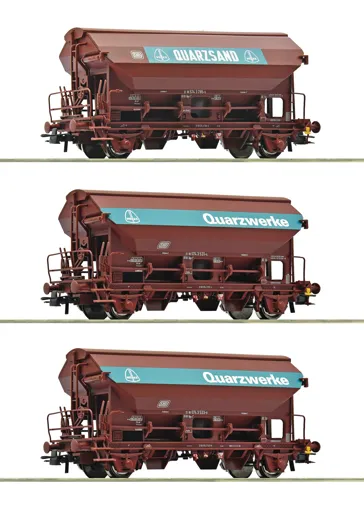 3-tlg. Set: Schwenkdachwagen, DB