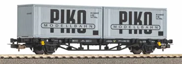 Containertragwagen DR IV 2 x 20' Container "VEB PIKO"