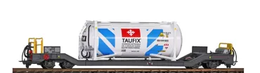 RhB Sb-v 7729 Tragwagen mit Streusalz-Container "Taufix"