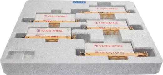 Gunderson MAXI-I Double Stack Car 5 Unit Set, TTX New Logo #759368 with Yang Ming Containers / 106-6213, Privat