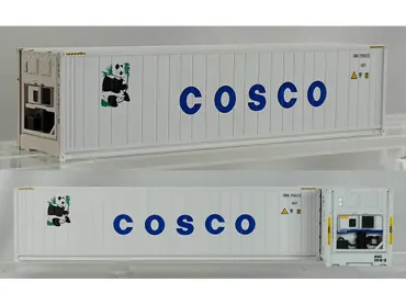 2er-Set Container 40" Frigo HC COSCO, Weiss, Schrift Blau