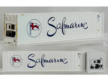 2er-Set Container 40" Frigo HC Safmarine , Weiss, Schrift Blau